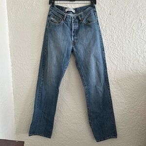 Diesel Vintage y2k 2000s Medium Wash Straight Leg Jeans 33 Button Fly Kulter